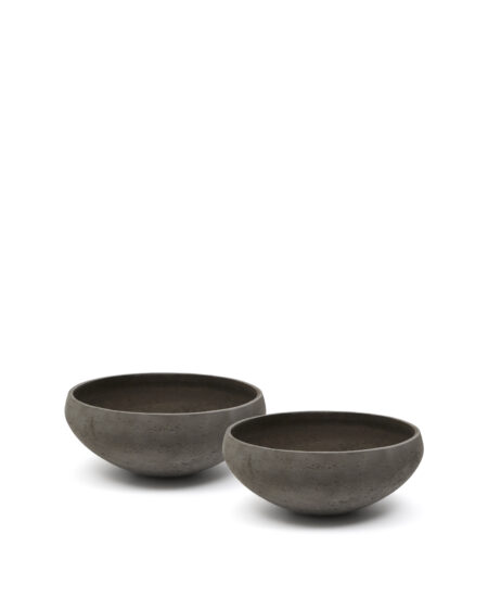 KAVE HOME Sæt med 2 Nura terracotta cement-effekt plantekasser Ã55 cm